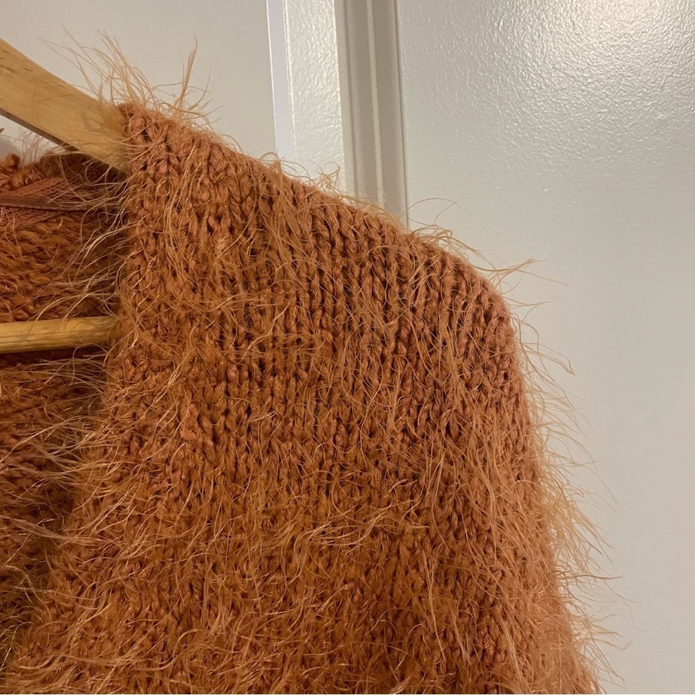 Free People Nevermind Cardigan Sweater Button Up Cider Burnt Orange Size XS - Picture 8 of 17